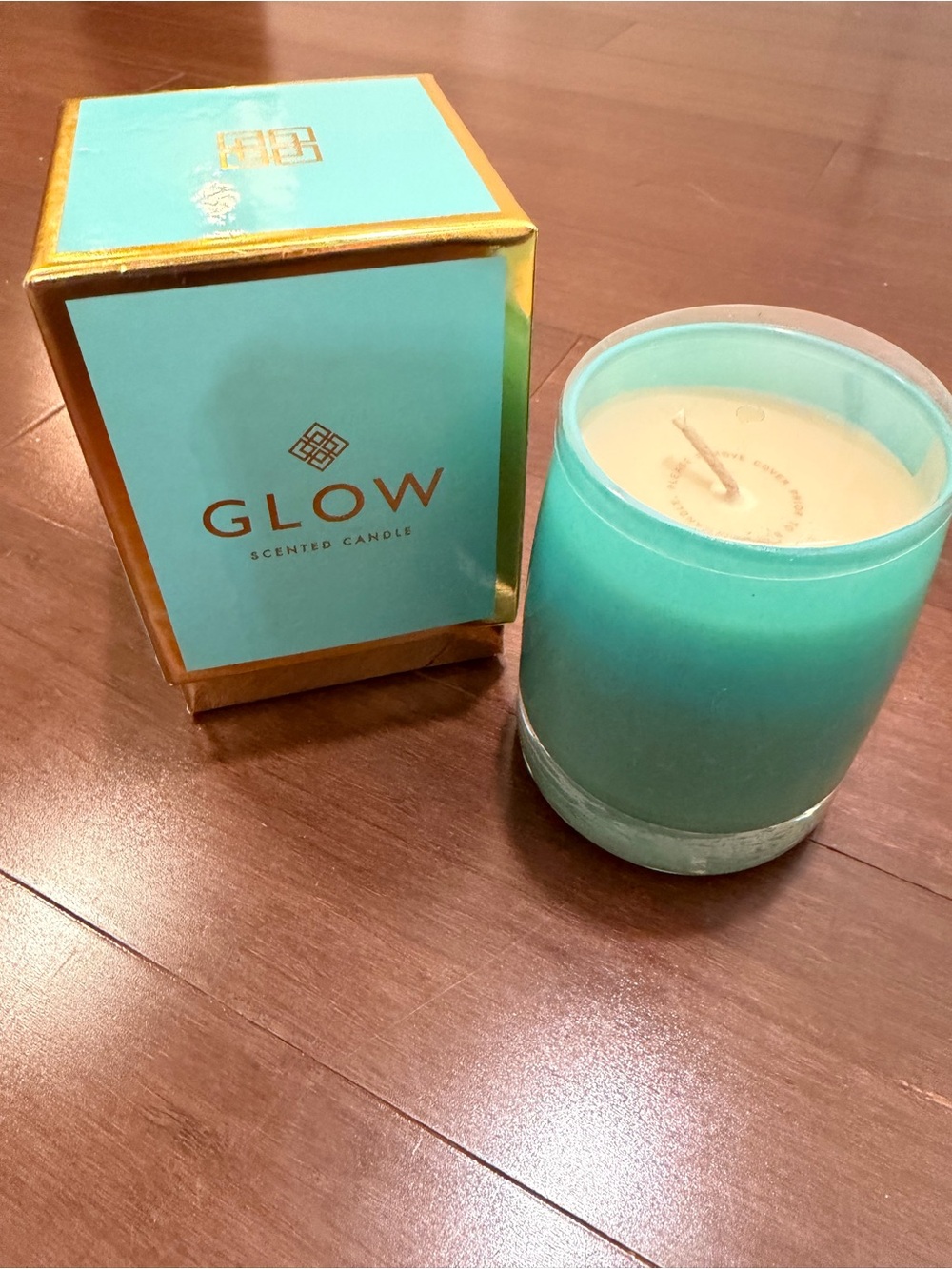 Z Gallerie Glow Scented Candle - Turquoise & Gold Accents